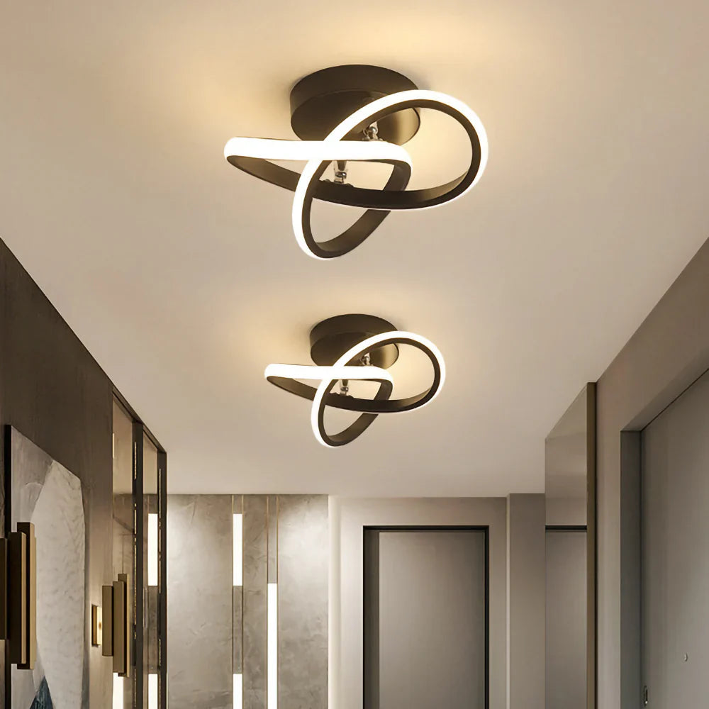 Plafonnier LED Blanc en Métal et Acrylique