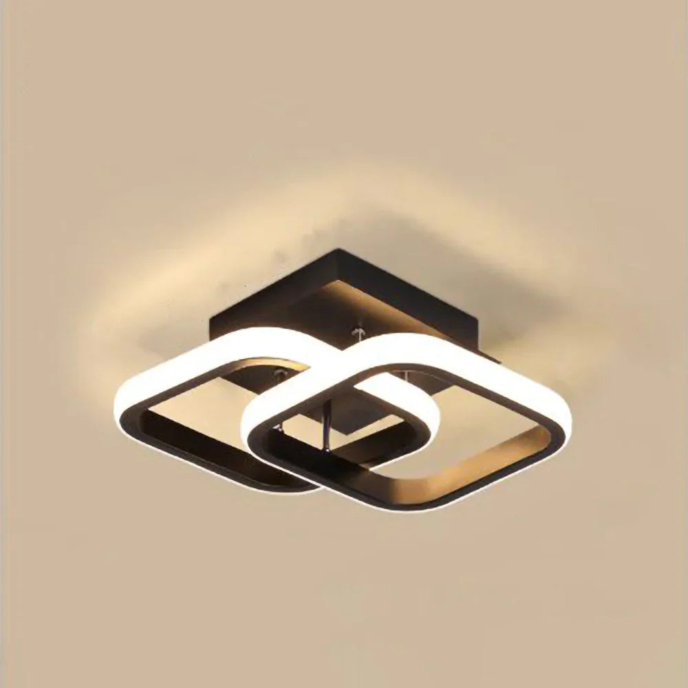 Plafonnier LED Blanc en Métal et Acrylique