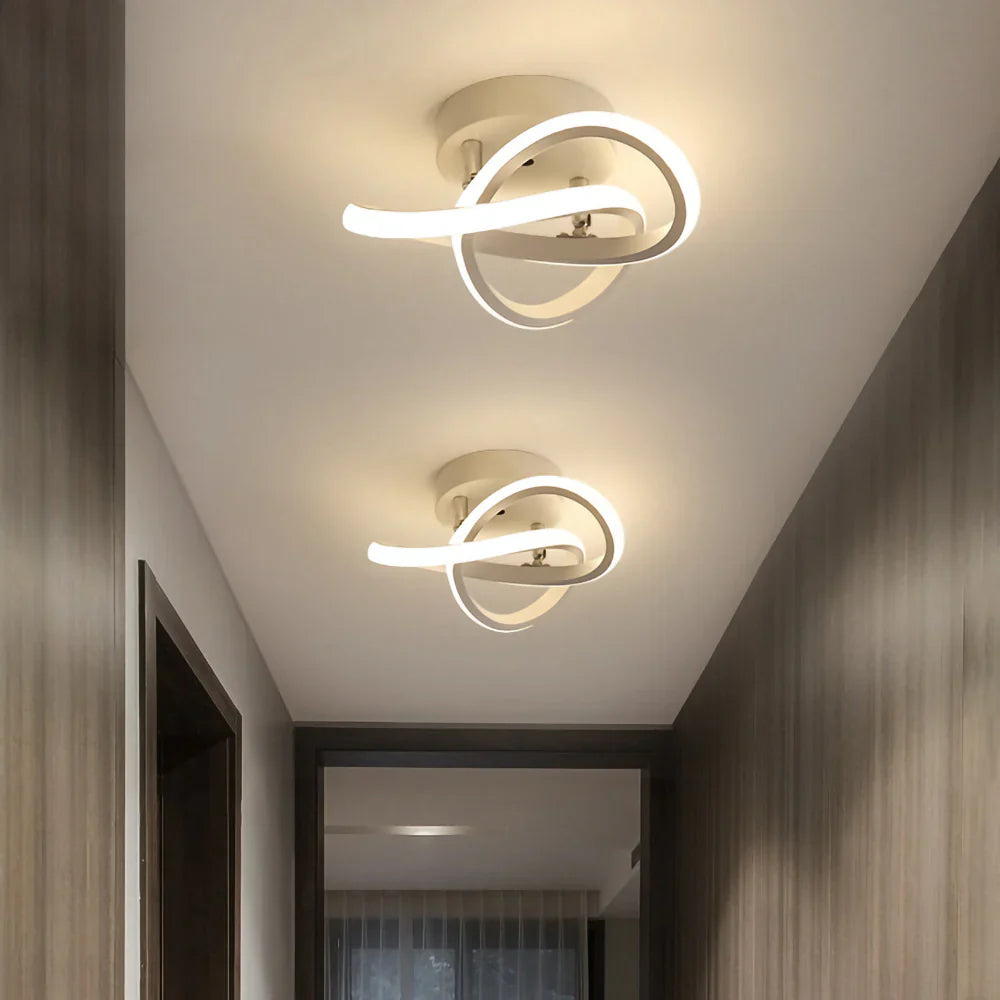 Plafonnier LED Blanc en Métal et Acrylique