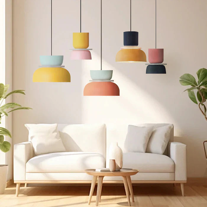 Lampe Suspendue Nordique Dulcy | Éclairage Color Block Moderne