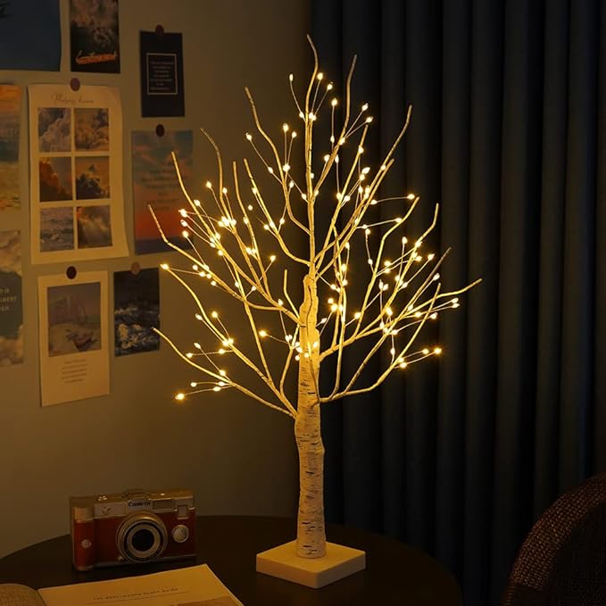 Lampe décorative arbre de bouleau