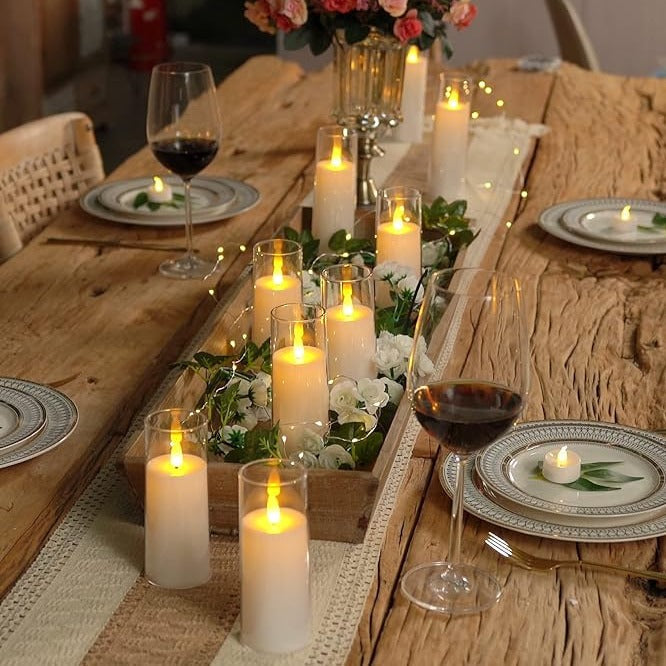 Ensemble de 9 Bougies Sans Flamme