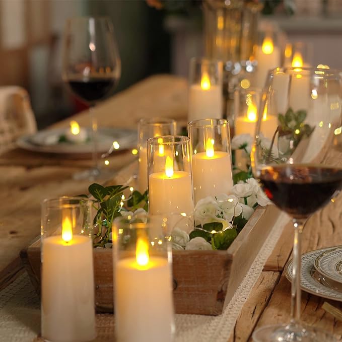 Ensemble de 9 Bougies Sans Flamme