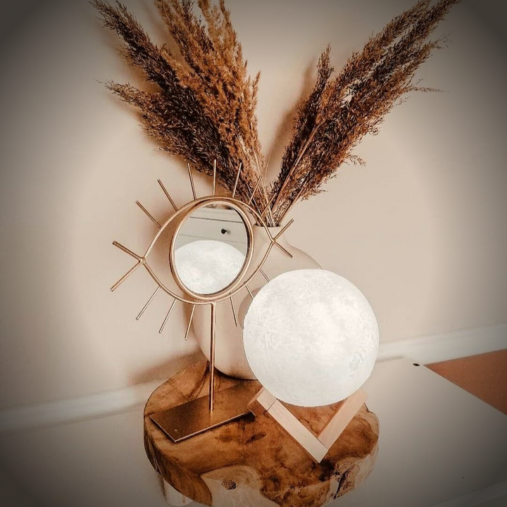 Lampe Lune 3D – Veilleuse Lunaire avec Deux Teintes et Contrôle Tactile