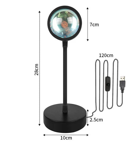 Lampe Coucher de Soleil – Éclairage Ambiant Multicolore