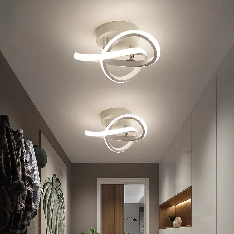 Plafonnier LED Blanc en Métal et Acrylique