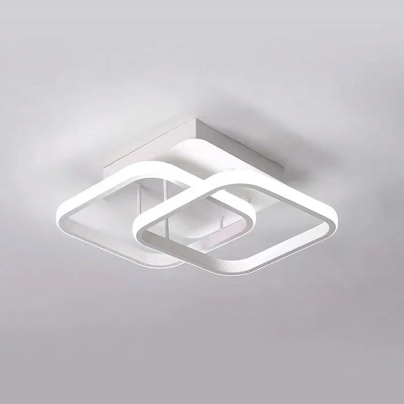 Plafonnier LED Blanc en Métal et Acrylique