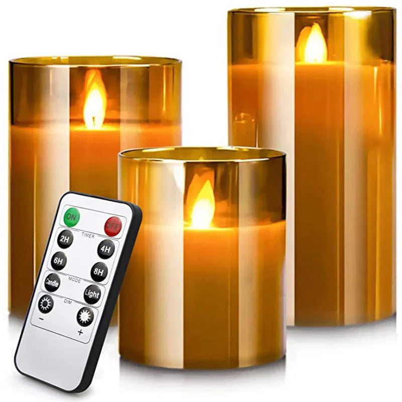 Ensemble de bougies sans flamme - set de 3 pièces