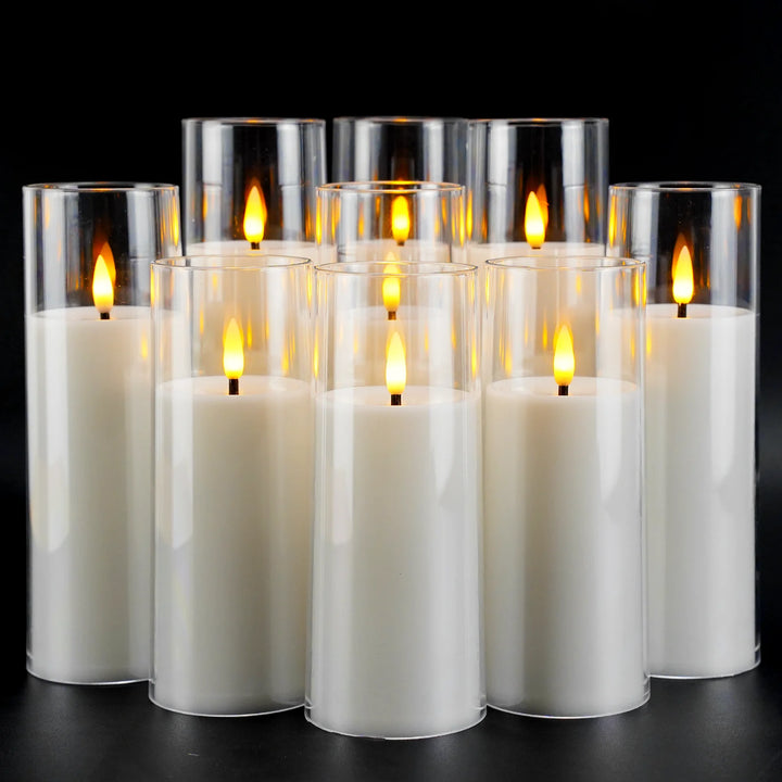 Ensemble de 9 Bougies Sans Flamme