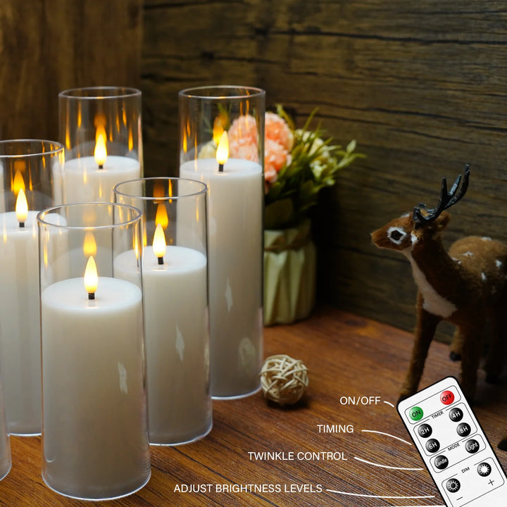 Ensemble de 9 Bougies Sans Flamme