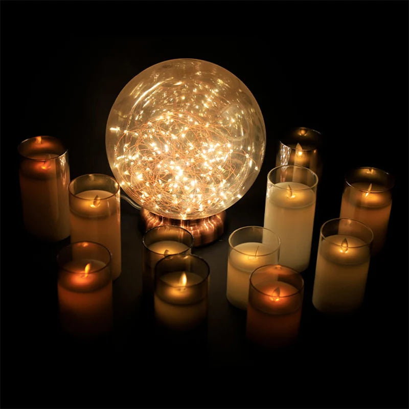 Ensemble de bougies sans flamme - set de 3 pièces