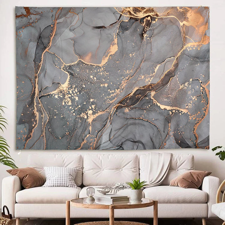 Tapisserie Murale Agate Bleue – Ambiance Apaisante