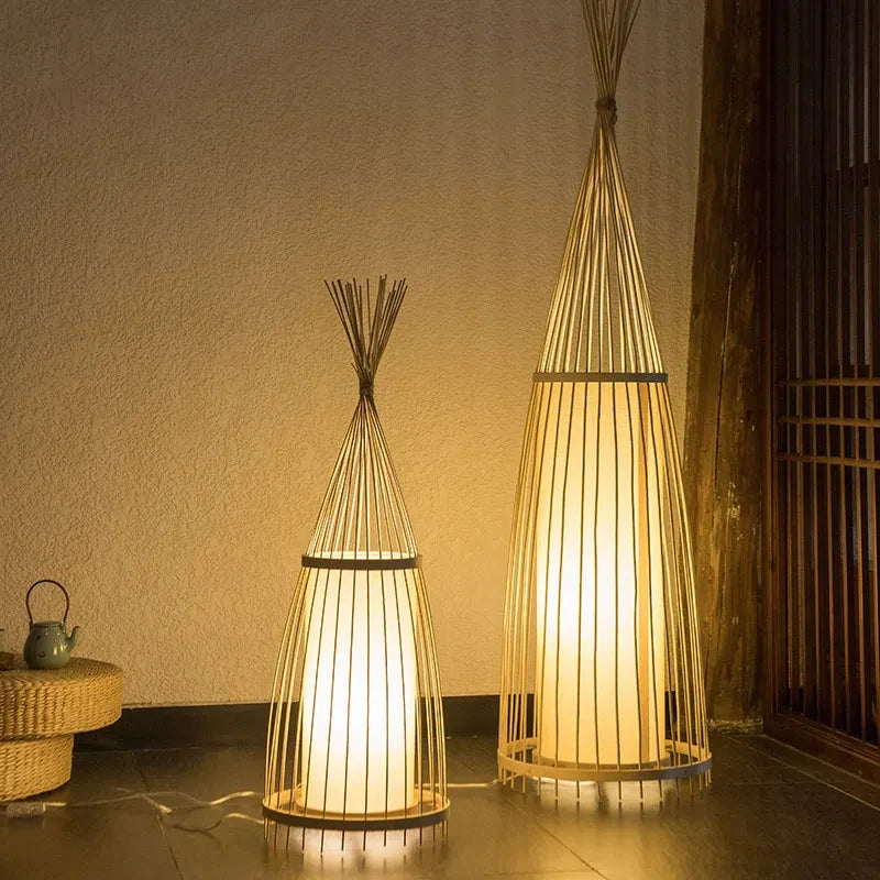 Lampadaire Tipi en Bambou
