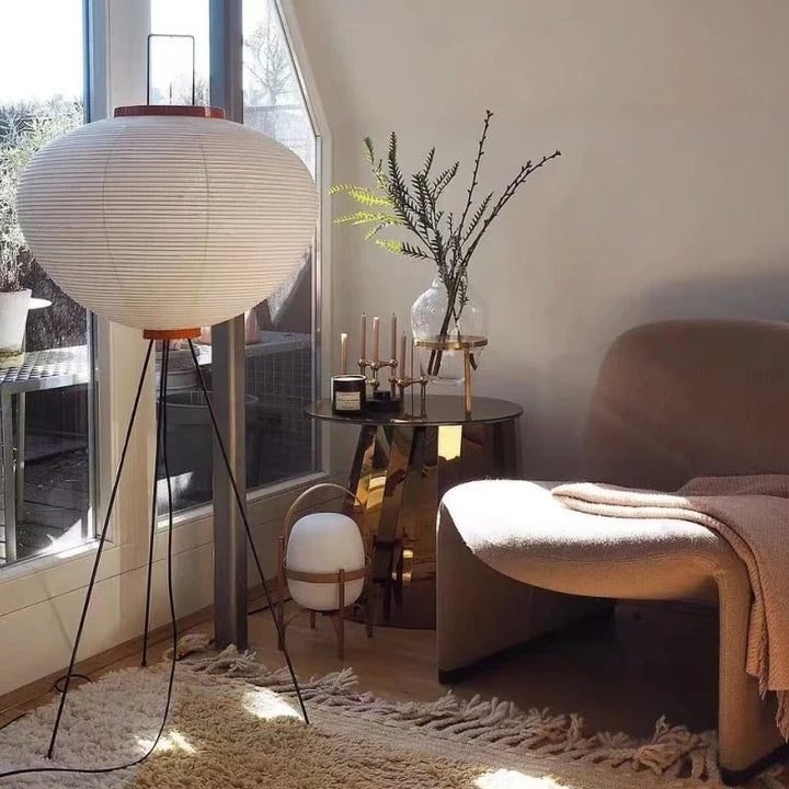 Lampe Japonaise Akari en Papier de Riz – Design Minimaliste