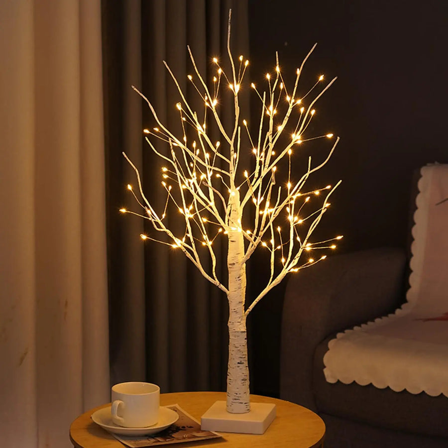 Lampe décorative arbre de bouleau