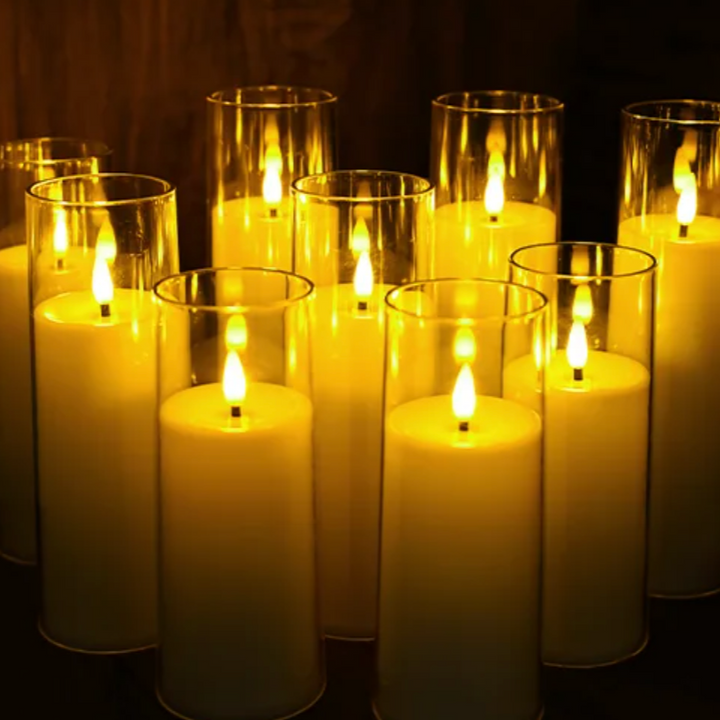 Ensemble de 9 Bougies Sans Flamme