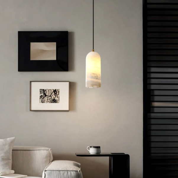 Lustre en marbre véritable – Suspension haut de gamme