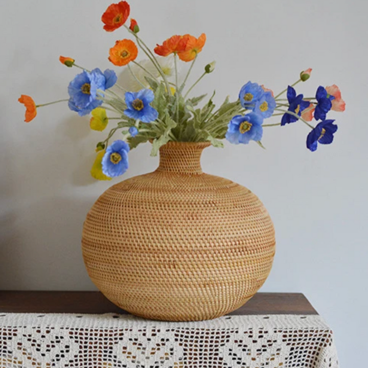Vase en rotin
