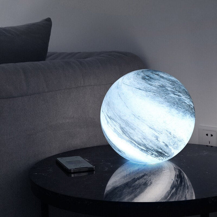 Lampe Lune en Verre – Éclairage Ambiant avec 16 Couleurs