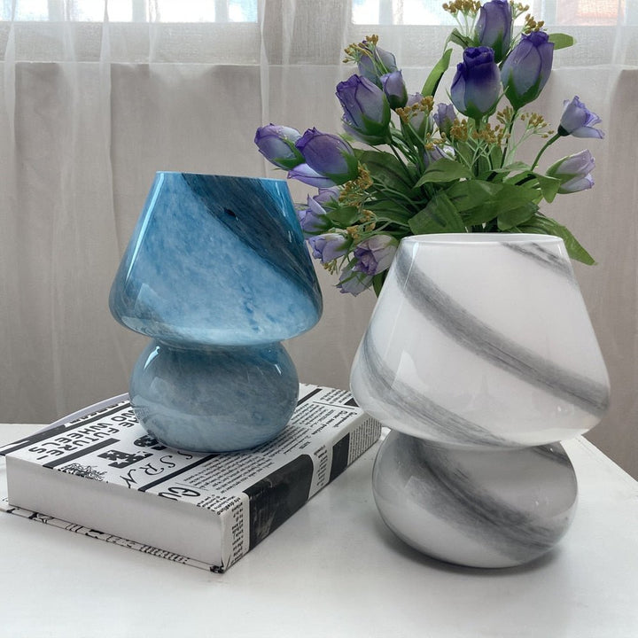 Lampe Champignon en Verre