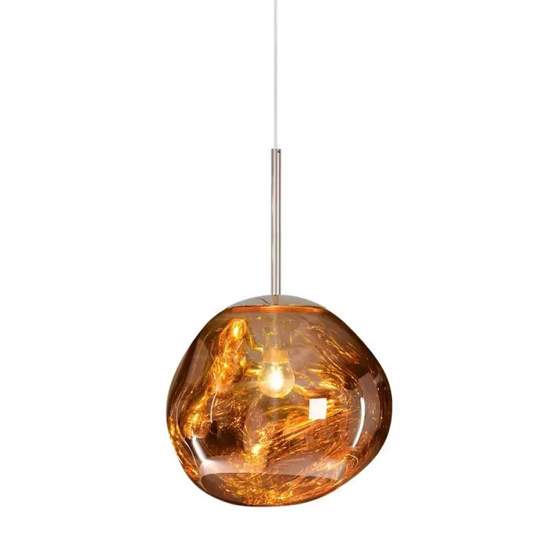 Suspension Métallique Sculpturale – Design Moderne à l’Effet Fondu