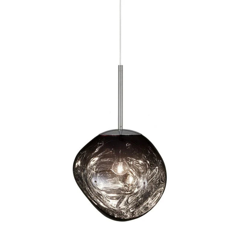 Suspension Métallique Sculpturale – Design Moderne à l’Effet Fondu
