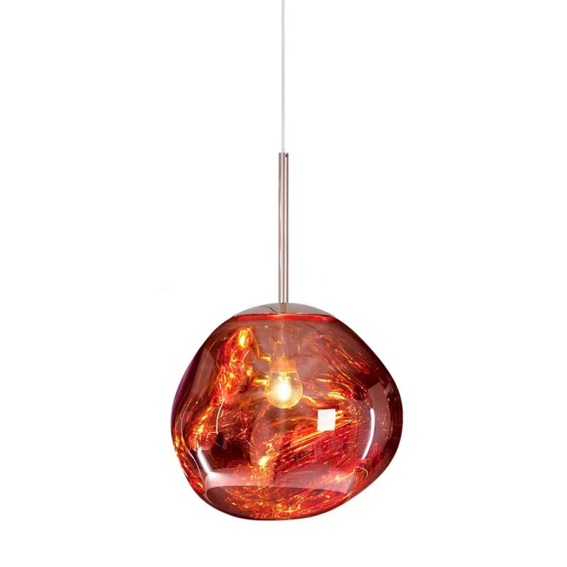 Suspension Métallique Sculpturale – Design Moderne à l’Effet Fondu