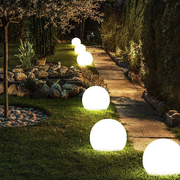 Lampe Solaire Sphère Étanche – Capteur Crépusculaire