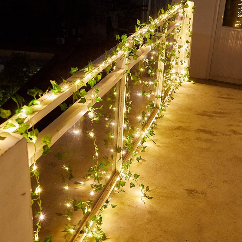 Guirlande lumineuse solaire lierre
