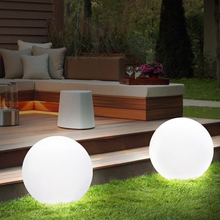 Lampe Solaire Sphère Étanche – Capteur Crépusculaire
