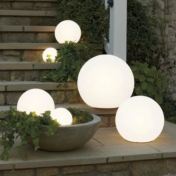 Lampe Solaire Sphère Étanche – Capteur Crépusculaire