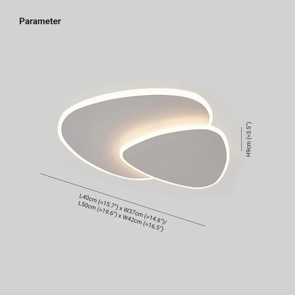 Plafonnier LED Ovale Moderne – Design Blanc en Acrylique et Métal