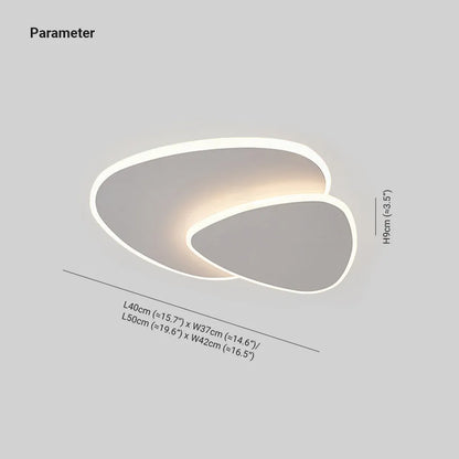 Plafonnier LED Ovale Moderne – Design Blanc en Acrylique et Métal