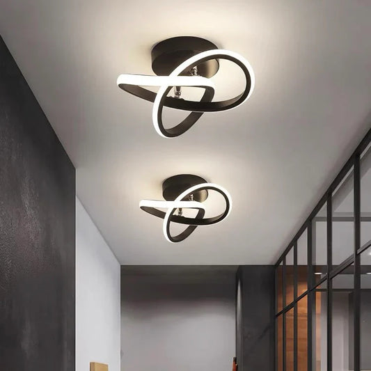 Plafonnier LED Blanc en Métal et Acrylique