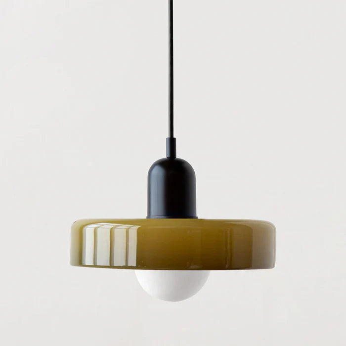Lampe Suspendue Bauhaus en Verre Coloré – Suspension Design Moderne pour Intérieur Élégant