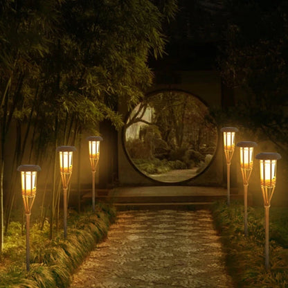 Ensemble de 5 Torches Solaires Tiki – Jardin et Terrasse