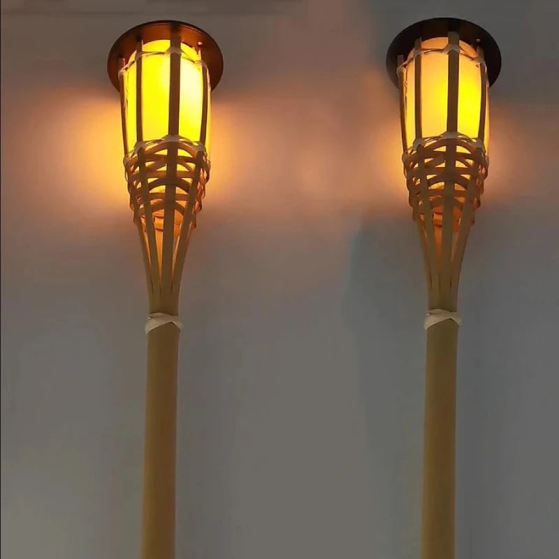 Ensemble de 5 Torches Solaires Tiki – Jardin et Terrasse