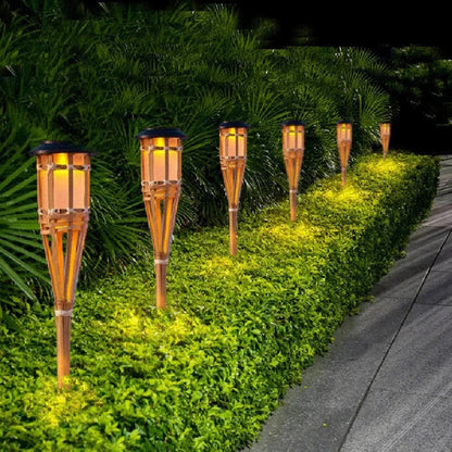 Ensemble de 5 Torches Solaires Tiki – Jardin et Terrasse
