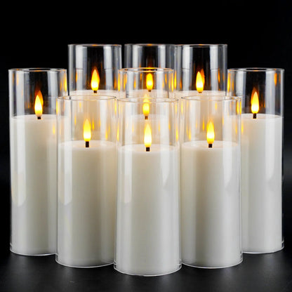 Ensemble de 9 Bougies Sans Flamme
