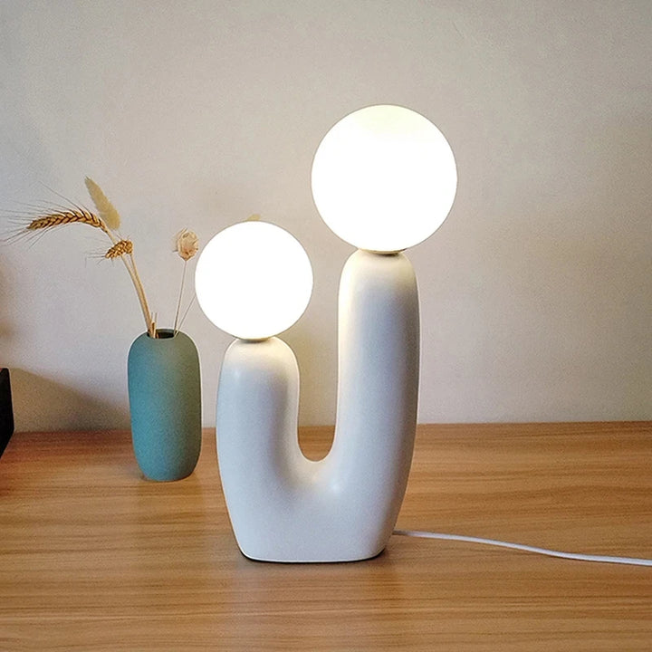 Lampe de Table Cactus en Résine – Design Naturel et Moderne
