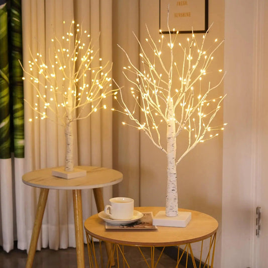 Lampe décorative arbre de bouleau