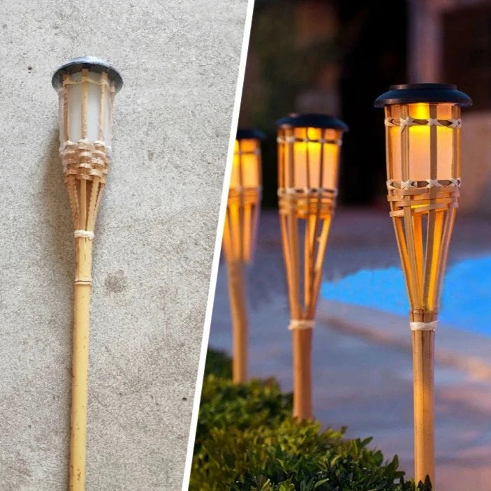 Ensemble de 5 Torches Solaires Tiki – Jardin et Terrasse