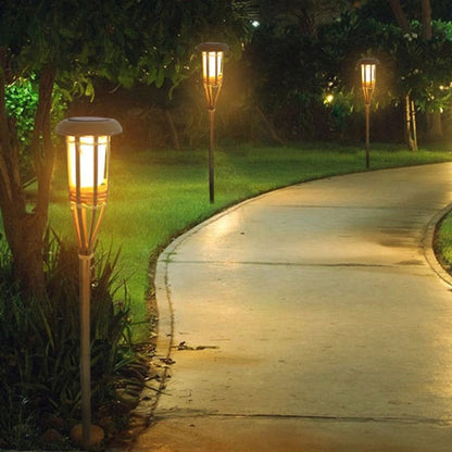 Ensemble de 5 Torches Solaires Tiki – Jardin et Terrasse