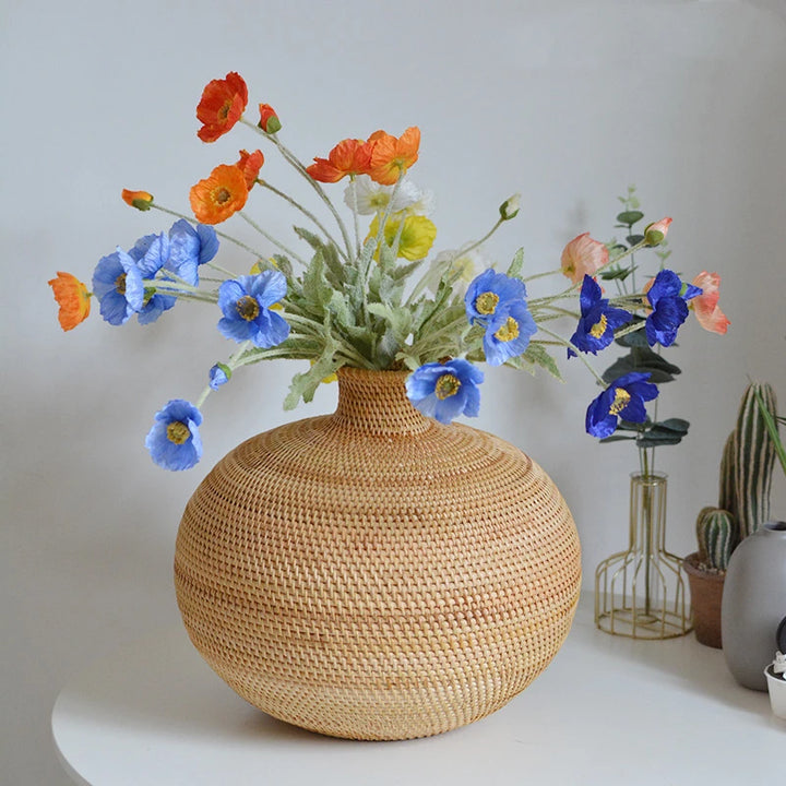Vase en rotin