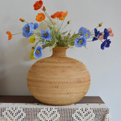 Vase en rotin