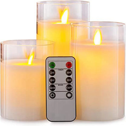 Ensemble de bougies sans flamme - set de 3 pièces