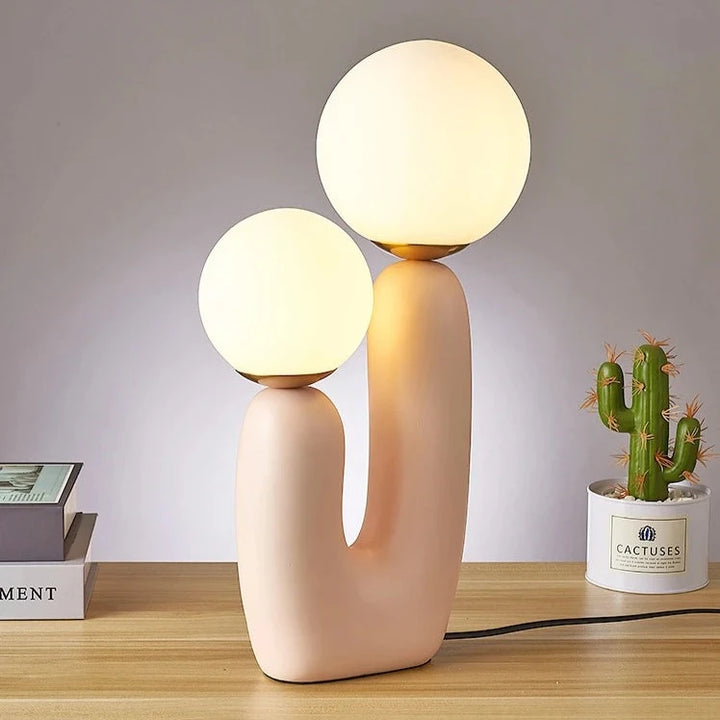 Lampe de Table Cactus en Résine – Design Naturel et Moderne