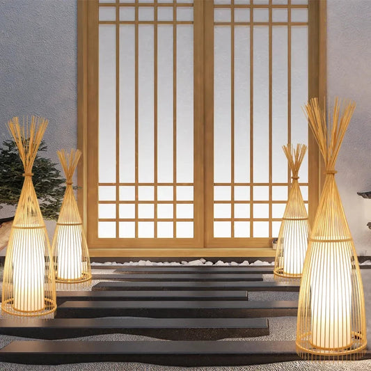 Lampadaire Tipi en Bambou