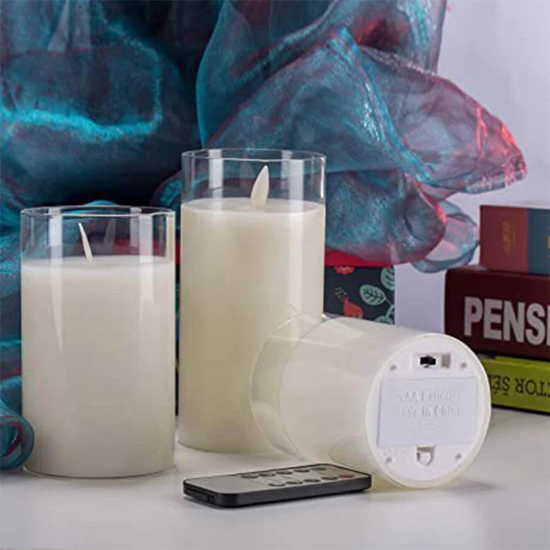Ensemble de bougies sans flamme - set de 3 pièces