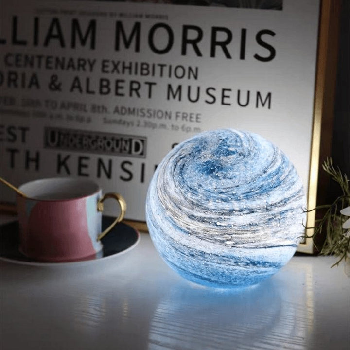 Lampe Lune en Verre – Éclairage Ambiant avec 16 Couleurs